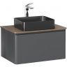 Тумба под раковину Raval Morelle 80 Mrl.01.80/P/A-T/RL подвесная Антрацит Трюфель