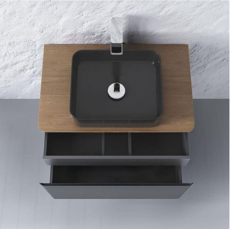 Тумба под раковину Raval Morelle 80 Mrl.01.80/P/A-T/RL подвесная Антрацит Трюфель