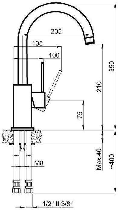 Смеситель для кухни Azario Tasco AZ-15164431 Хром