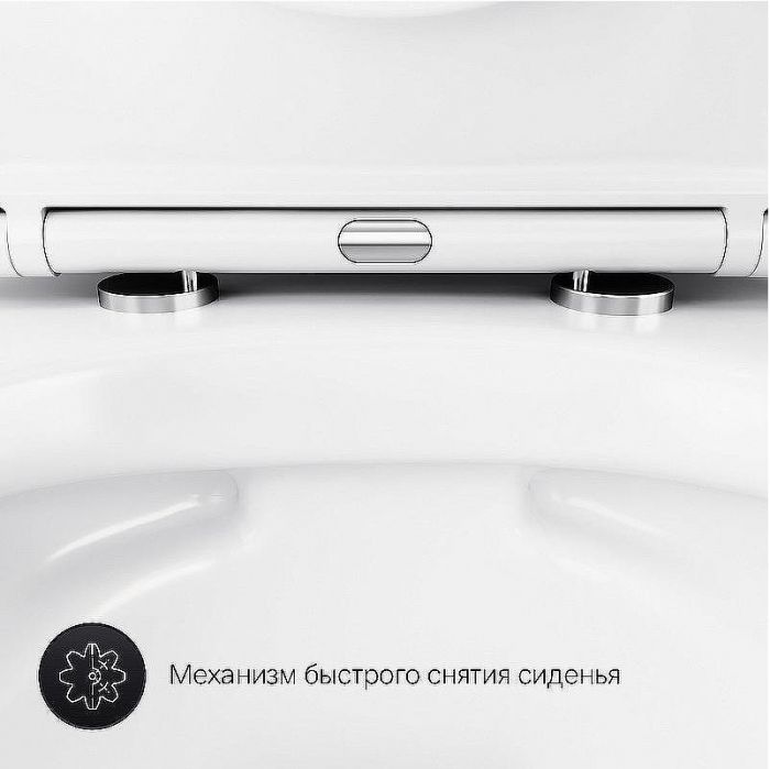 Комплект унитаза с инсталляцией AM.PM Sense FlashClean IS100151.741701 с сиденьем Микролифт и клавишей смыва Хром глянцевый