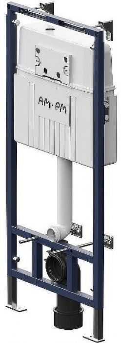 Комплект унитаза с инсталляцией AM.PM Sense FlashClean IS100151.741701 с сиденьем Микролифт и клавишей смыва Хром глянцевый