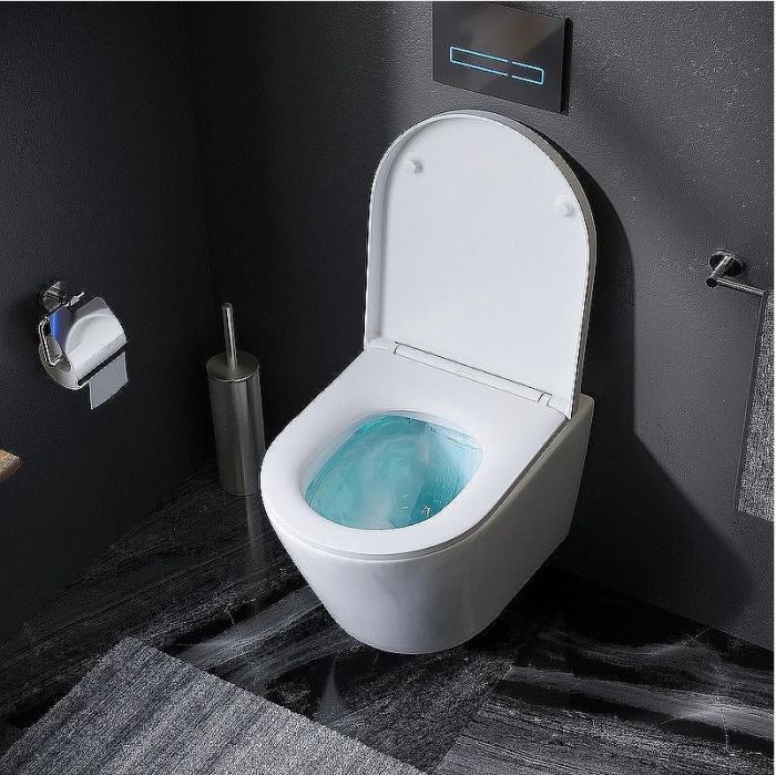 Комплект унитаза с инсталляцией AM.PM Sense FlashClean IS100151.741701 с сиденьем Микролифт и клавишей смыва Хром глянцевый