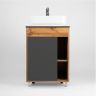 Тумба под раковину VIANT Бостон 65 VBOS65NG-T1ST Графит матовый Дуб Вотан