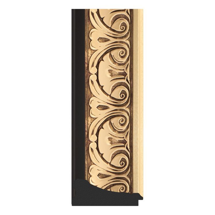 Зеркало EVOFORM  EXCLUSIVE-G FLOOR BY 6333 85x205 барокко золото 106 мм пристенное напольное с гравировкой в багетной раме