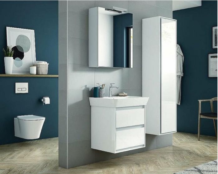 Комплект унитаза с инсталляцией Ideal Standard Connect Air PR212101 с сиденьем Микролифт и клавишей смыва Хром