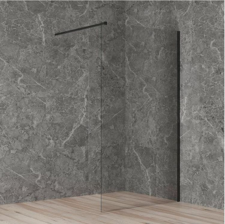 Душевая перегородка Paini 100 PAINI-WalkIN100C профиль Черный матовый стекло прозрачное