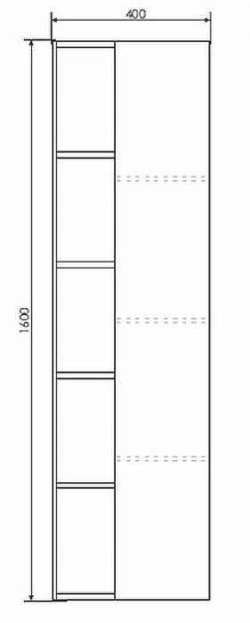 Шкаф пенал Comforty Милан 40 00004136467 подвесной Белый глянец