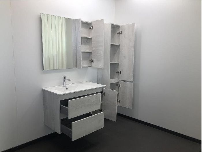 Шкаф пенал Comforty Бремен 35 00004142376 подвесной Дуб белый