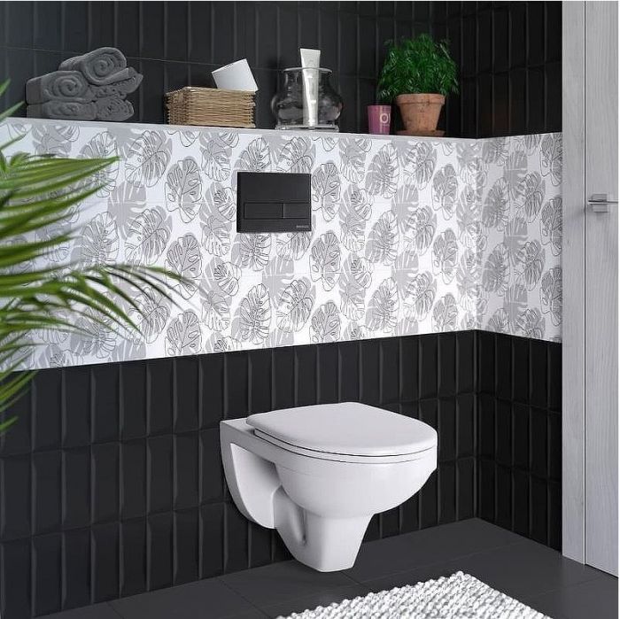 Комплект унитаза Berges Gamma 081105 с инсталляцией Berges Atom 410 040332 с сиденьем Микролифт и Черной матовой клавишей смыва