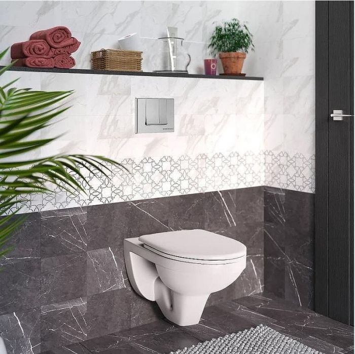 Комплект унитаза Berges Gamma 081105 с инсталляцией Berges Atom 410 040332 с сиденьем Микролифт и Черной матовой клавишей смыва