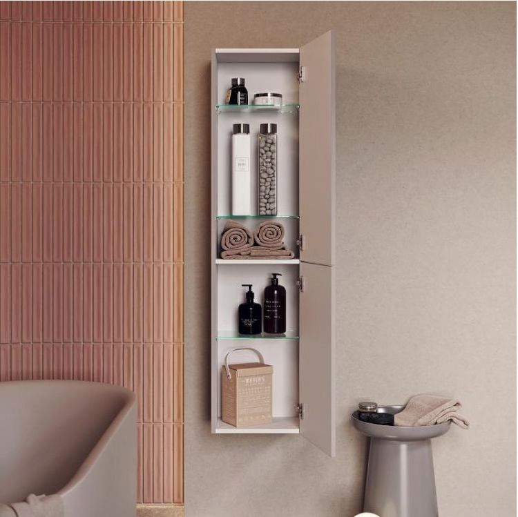 Шкаф пенал Aqwella Pure 35 PUR0535ST подвесной Серый туман