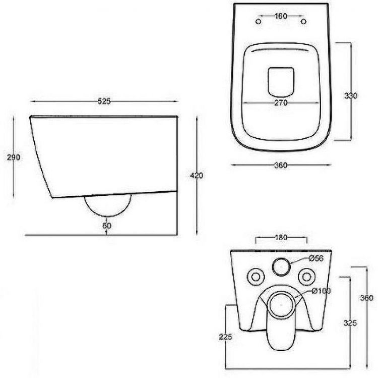 Унитаз Artceram A16 ASV003 43 00 подвесной Foresta без сиденья
