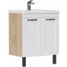 Тумба под раковину Equil Lago 60 tnLAGO60.2D-04 цвет Белый Дуб сонома