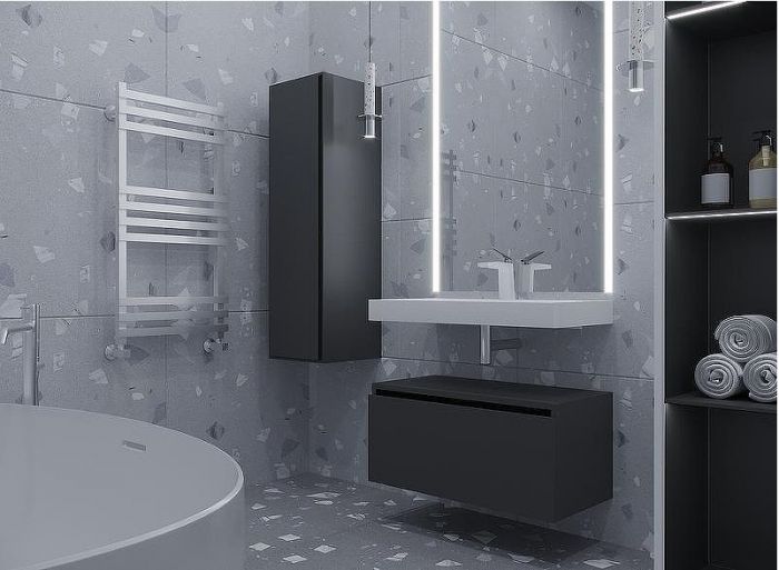 Тумба Boheme Armadi Art Vallessi UNO-S 80 897-080-A mat подвесная Антрацит матовый