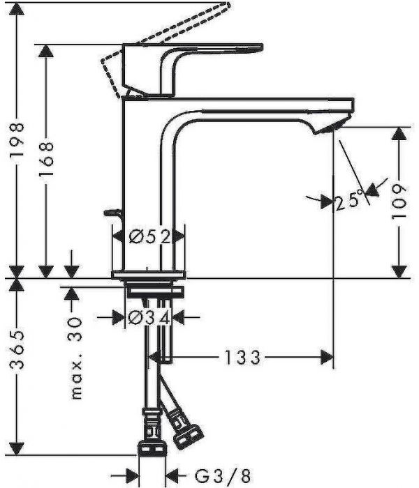 Смеситель для раковины Hansgrohe Rebris S 72517000 Хром