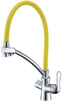 Смеситель для кухни Lemark Comfort LM3070C-Yellow Хром Желтый
