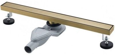 Душевой лоток Grocenberg 70 T700MG с решеткой Золото матовое / под плитку