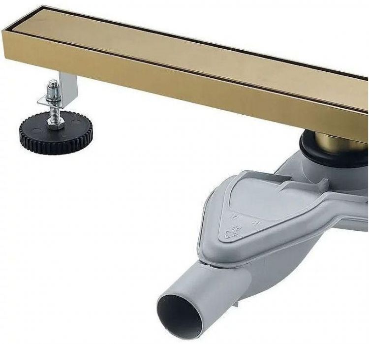 Душевой лоток Grocenberg 70 T700MG с решеткой Золото матовое / под плитку