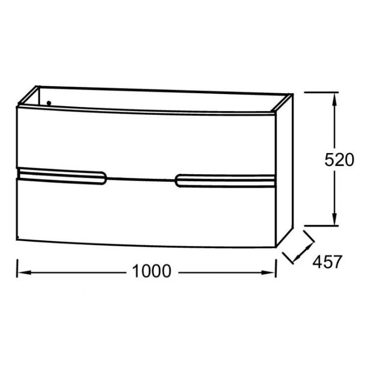 Тумба под раковину Jacob Delafon Nona 100 см EB1889RU-442, глянцевый серый антрацит Тумба под раковину Jacob Delafon Nona 100 см EB1889RU-442, глянцевый серый антрацит