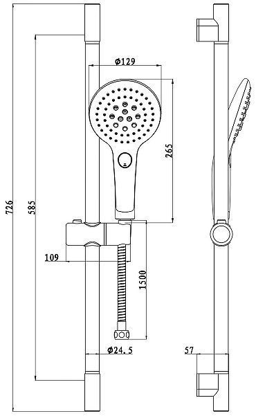 Душевой гарнитур Olive's BD06 цвет Хром