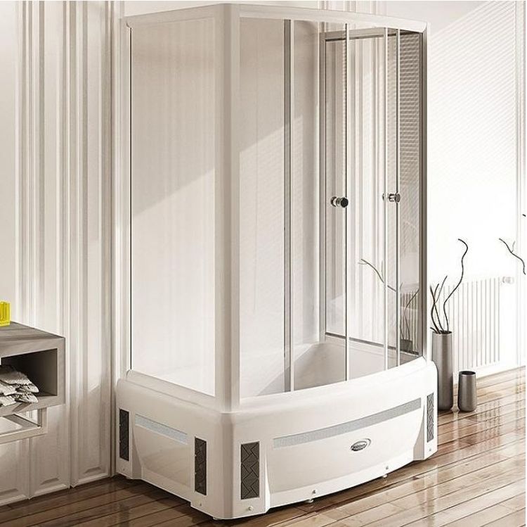 Душевой уголок Radomir Диана 140x95 1-09-1-0-0-0140 профиль Белый стекло прозрачное