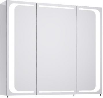 Aqwella Милан шкаф-зеркало с подсветкой, цвет белый Mil.04.08,
