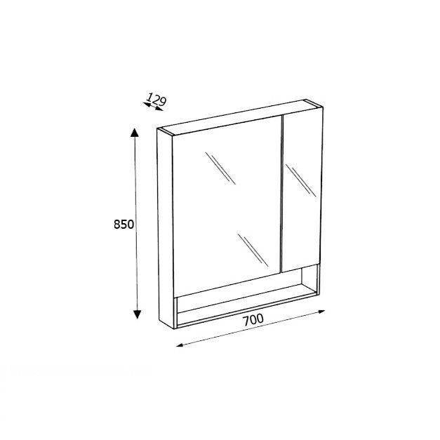 Зеркальный шкаф Roca The Gap ZRU9302749 Зеркальный шкаф Roca The Gap ZRU9302749