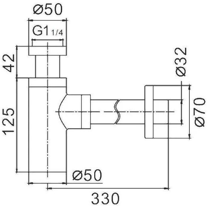 Сифон для раковины Frap F82-9 Оружейная сталь