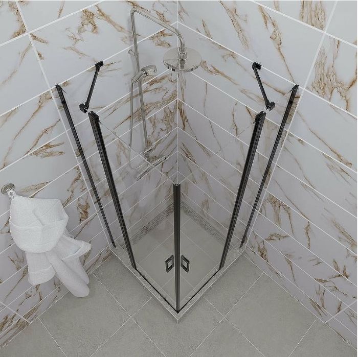 Душевой уголок Triton Тау-Блэк 90х90 Щ0000054036 профиль Черный стекло прозрачное