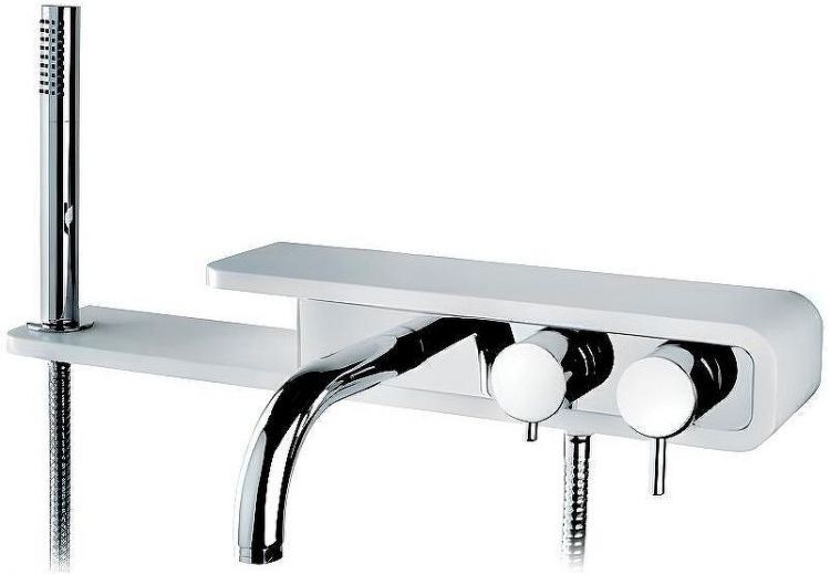 Смеситель для ванны Paini Pad PDCR100B0 Хром Белый