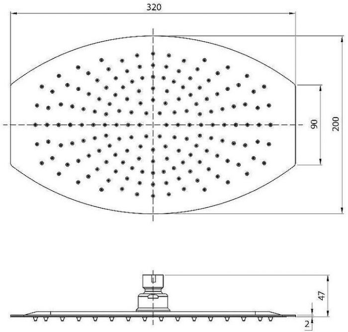 Верхний душ Lemark LM9485S Полированная сталь