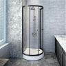 Душевой уголок Radomir Стронг 110x110 1-03-6-0-0-1820 профиль Черный стекло прозрачное