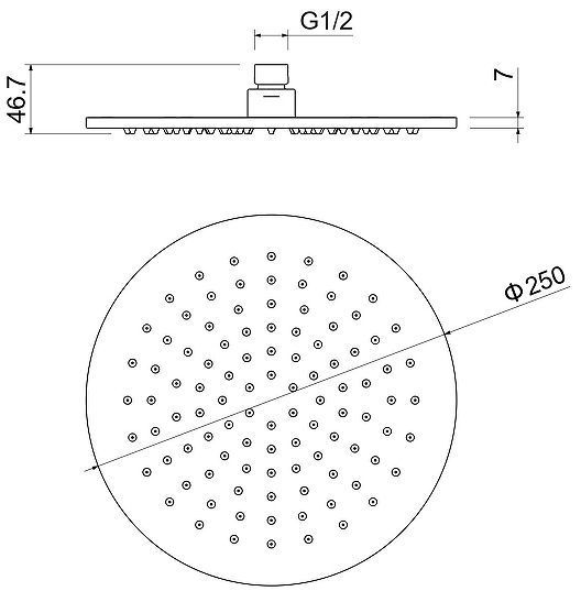Верхний душ Aquatek AQ2077BGM цвет Оружейная сталь Верхний душ Aquatek AQ2077BGM цвет Оружейная сталь