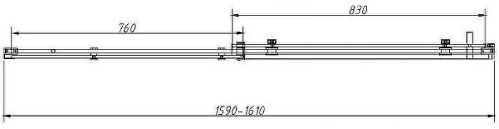 Душевой уголок Vincea Como-N 160x80 VSR-4CN8016CLB профиль Черный стекло прозрачное