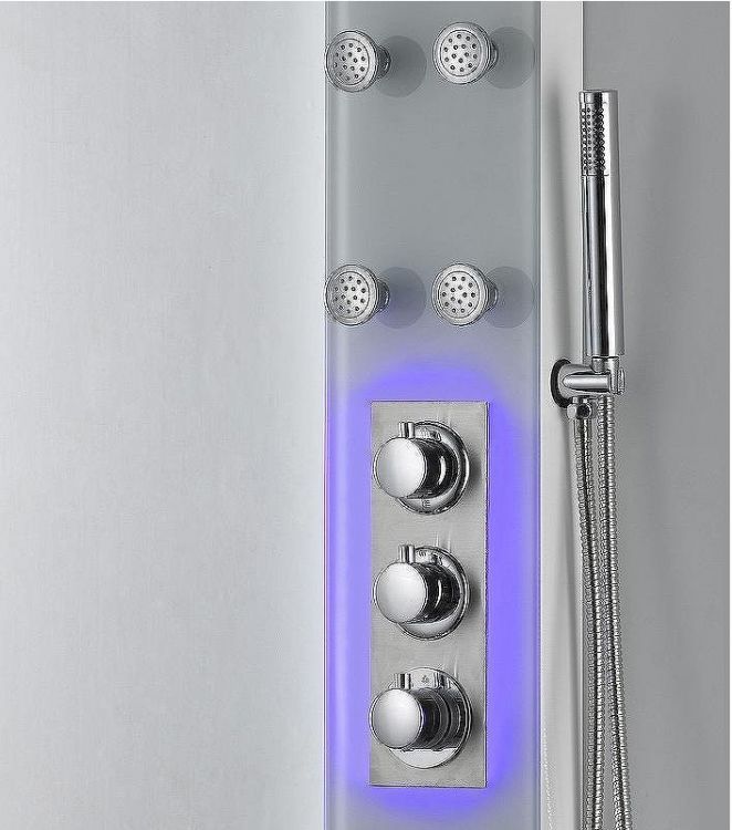 Душевая панель beWash BV3TMSP7233 с гидромассажем Белая Душевая панель beWash BV3TMSP7233 с гидромассажем Белая