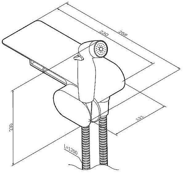 Гигиенический душ со смесителем AM.PM Like F0202622 Черный матовый