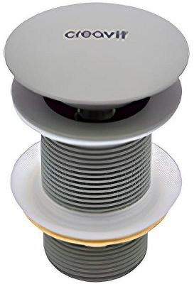 Донный клапан Creavit SF030.CGR click-clack Холодный серый матовый