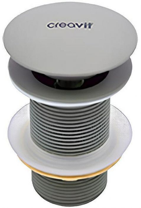 Донный клапан Creavit SF030.CGR click-clack Холодный серый матовый