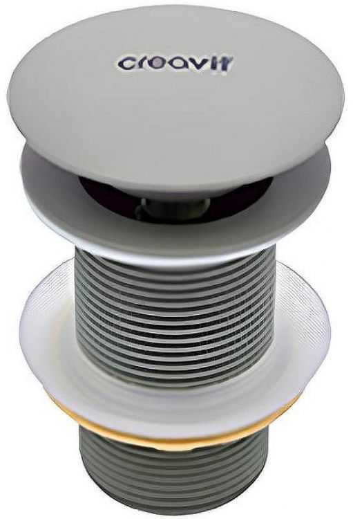 Донный клапан Creavit SF030.CGR click-clack Холодный серый матовый