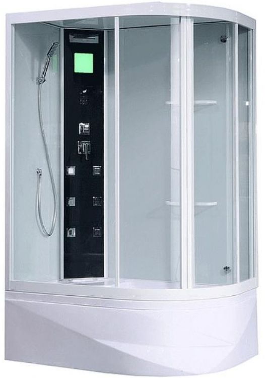 Душевая кабина Orans 130x90 L 86155l0 с гидромассажем профиль Белый задние стенки Белые Душевая кабина Orans 130x90 L 86155l0 с гидромассажем профиль Белый задние стенки Белые