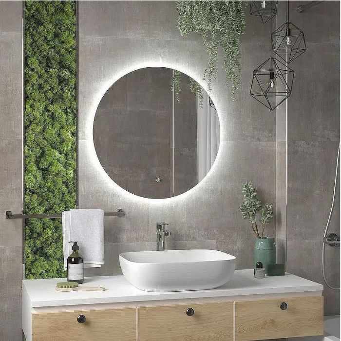 Зеркало Континент Ajour Eco 600х600 ЗЛП2806 с подсветкой с сенсорным выключателем с диммером