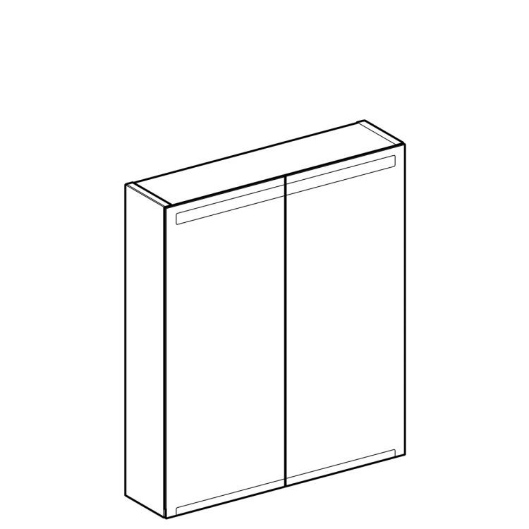 Зеркальный шкафчик Geberit Option с подсветкой 60х70х15 [500.582.00.1]