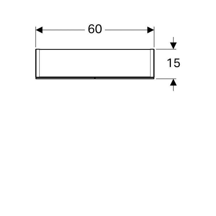 Зеркальный шкафчик Geberit Option с подсветкой 60х70х15 [500.582.00.1]