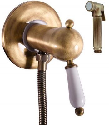 Гигиенический душ со смесителем Rav Slezak Labe L547SM Бронза