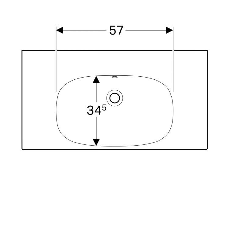 Раковина Geberit Acanto, 500.624.01.2