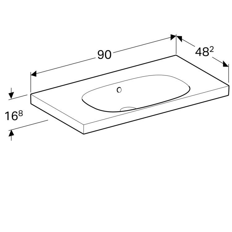 Раковина Geberit Acanto, 500.624.01.2