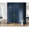 Душевой уголок New Trendy Avexa Gold 80х90 EXK-1777 профиль Брашированное золото стекло прозрачное
