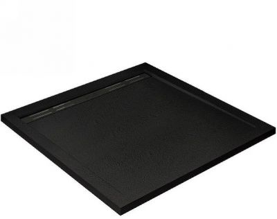 Душевой поддон из искусственного камня Cezares Tray AS 100х100 TRAY-AS-A-100-30-NERO Черный матовый
