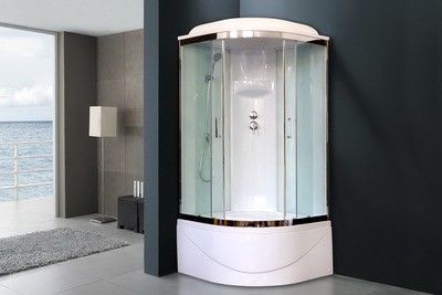 Душевая кабина Royal Bath RB 100BK6-WT-CH (белое/прозрачное) Душевая кабина Royal Bath RB 100BK6-WT-CH (белое/прозрачное)