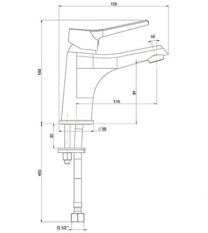 Смеситель для раковины Paini Messina MECR205N35 Хром Смеситель для раковины Paini Messina MECR205N35 Хром